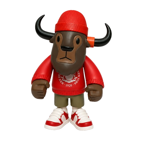 Red Hoodie Bull Figure